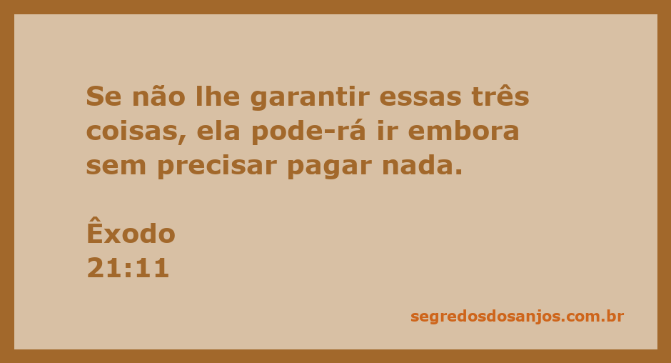 Ilustração do versículo Êxodo 21:11, destacando a importância dos direitos e garantias na relação entre as pessoas.