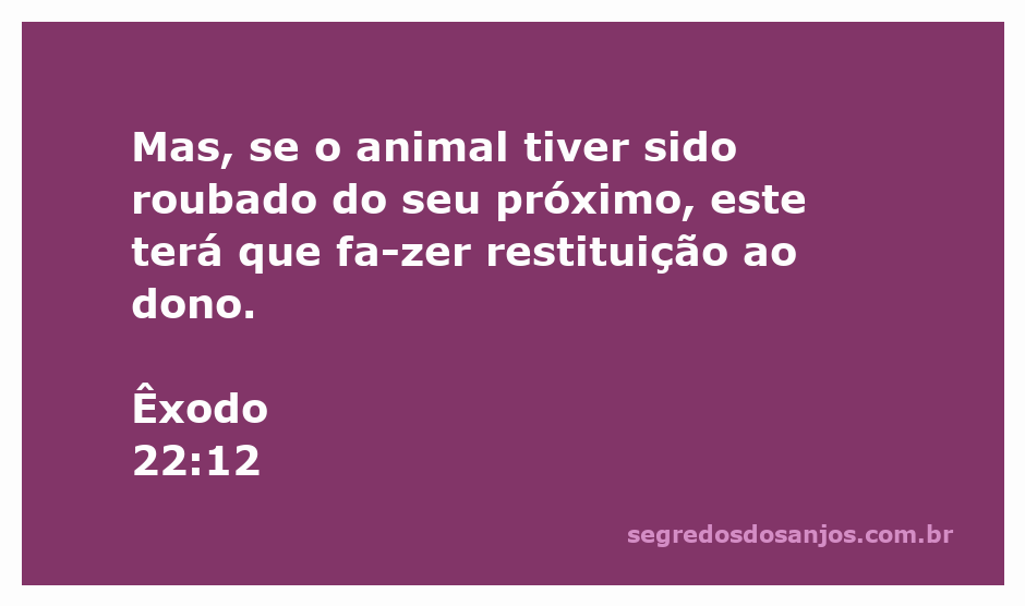 Ilustração de um homem devolvendo um animal roubado a seu proprietário, representando a restituição conforme Êxodo 22:12.