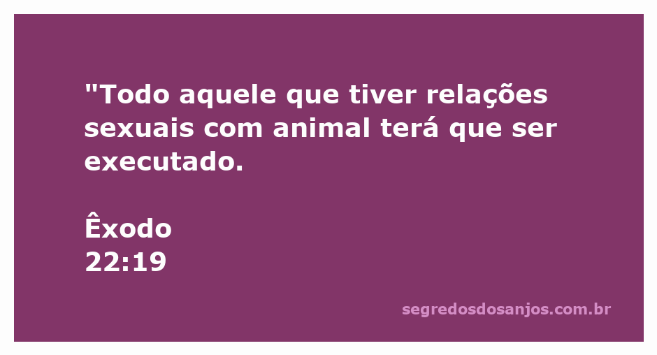 Ilustração representando a condenação de relações sexuais entre humanos e animais, conforme Êxodo 22:19.