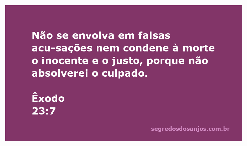 Imagem representativa de Êxodo 23:7, destacando a importância da justiça e a rejeição de falsas acusações.