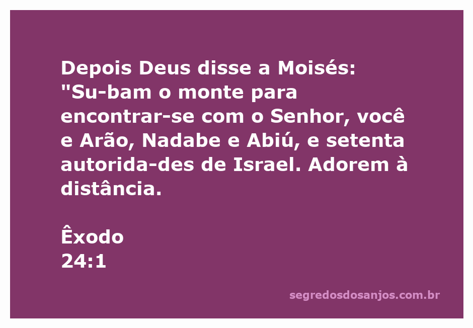 Moisés e os líderes de Israel subindo o monte para encontrar-se com Deus.