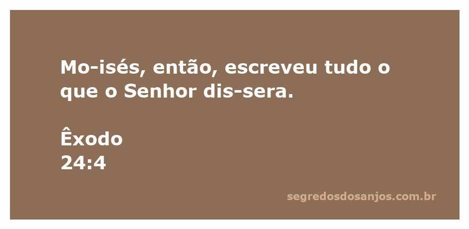 Moisés escrevendo as palavras do Senhor em uma tábua