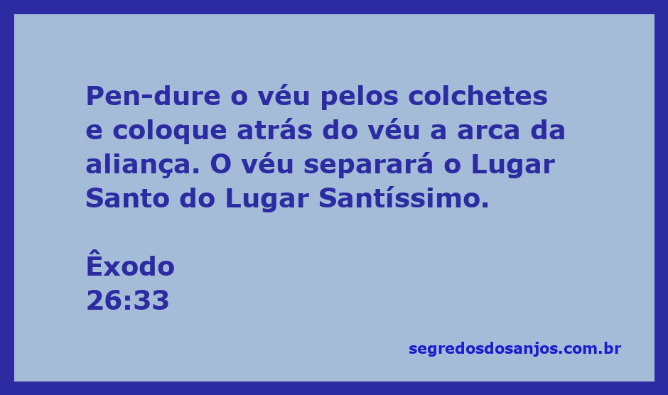 Imagem ilustrativa do véu do templo separando o Lugar Santo do Lugar Santíssimo, com a arca da aliança posicionada atrás do véu.