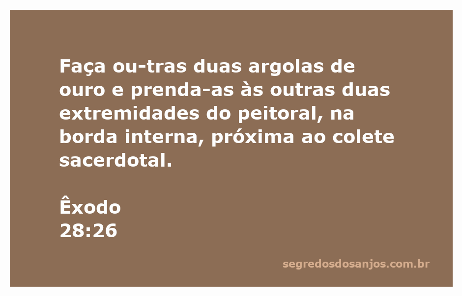 Imagem ilustrativa das argolas de ouro no peitoral do sacerdote conforme Êxodo 28:26.