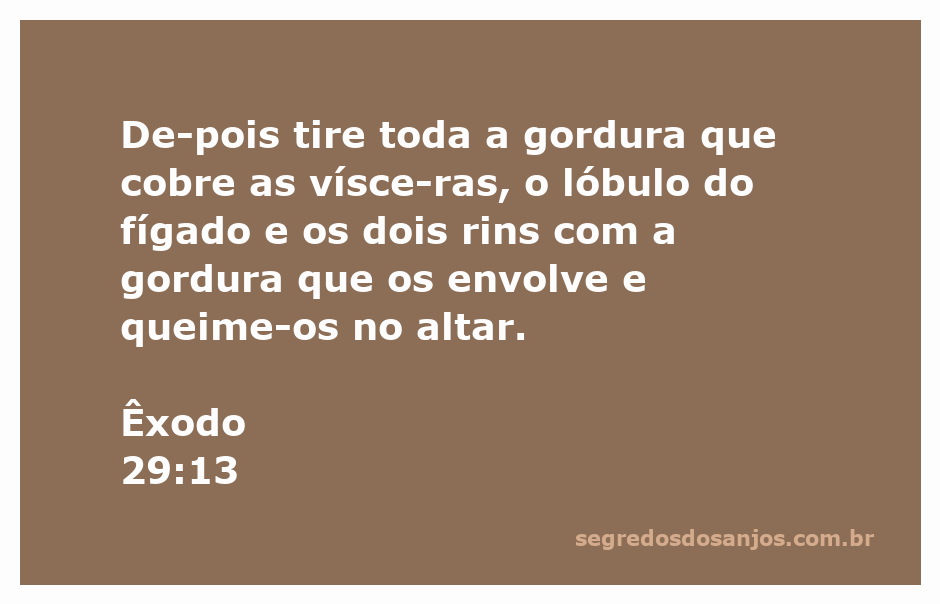 Imagem representativa do sacrifício de animais conforme Êxodo 29:13, destacando a gordura das vísceras e a queima no altar.