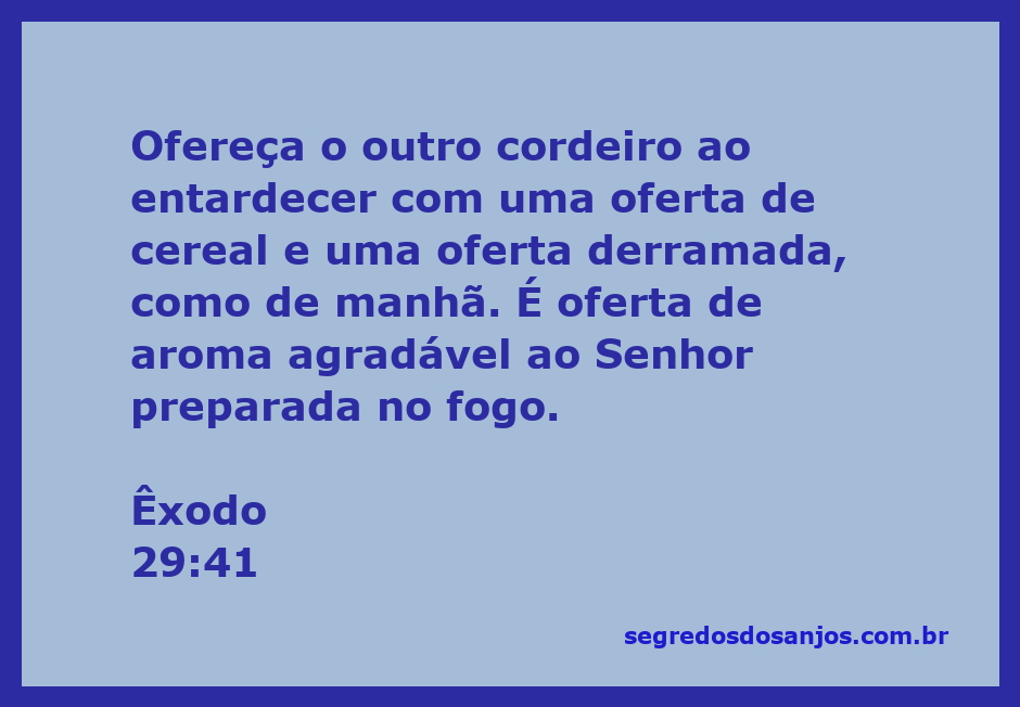 Cordeiro sendo oferecido como sacrifício ao entardecer, simbolizando a oferta de aroma agradável ao Senhor.