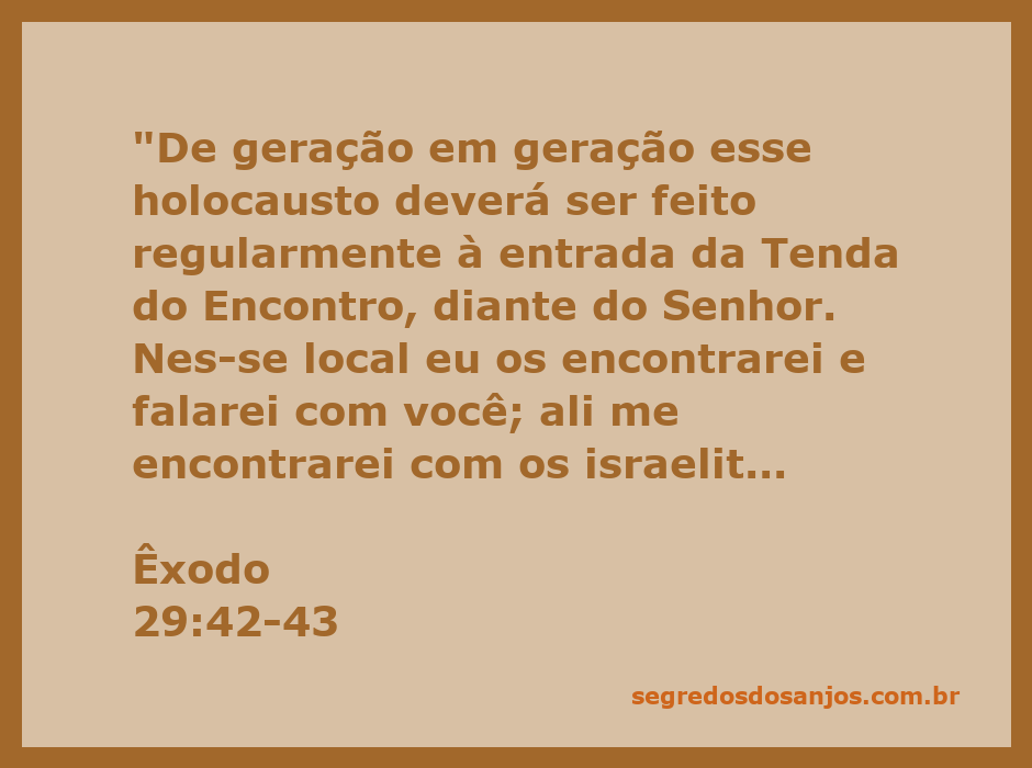 Imagem da Tenda do Encontro com o altar de holocaustos, simbolizando a presença de Deus entre os israelitas.