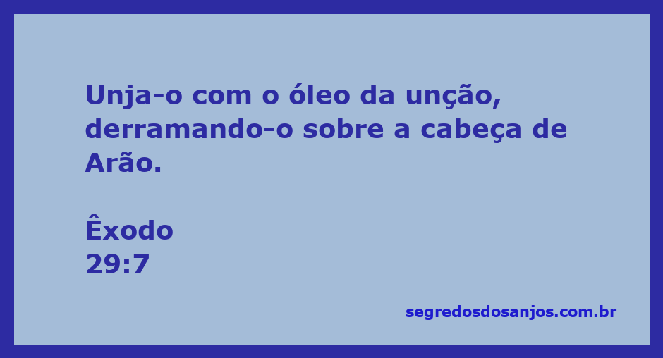 Arão recebendo a unção com óleo na cabeça, representando o ato sagrado de consagração.