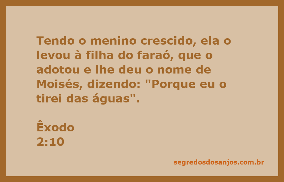 Moisés sendo adotado pela filha do faraó, ilustração do Êxodo 2:10.