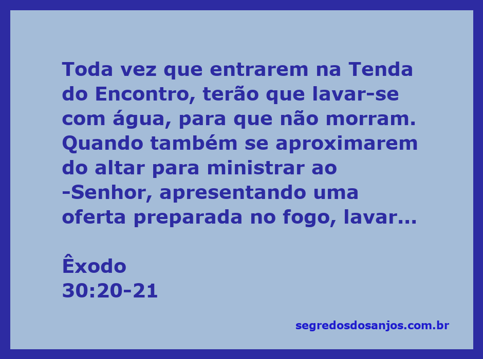 Ilustração de sacerdotes lavando as mãos e os pés antes de entrar na Tenda do Encontro, conforme Êxodo 30:20-21.