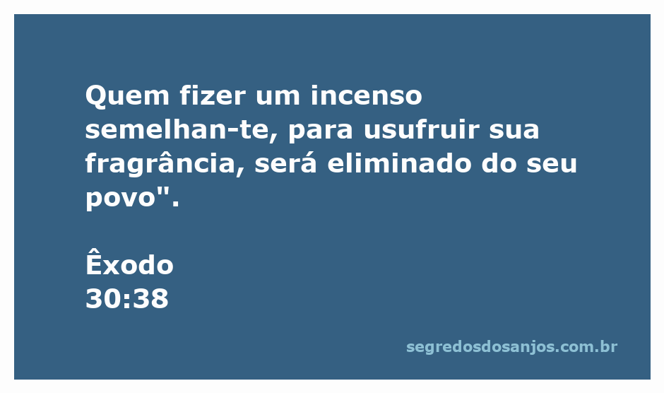 Incenso sendo preparado conforme Êxodo 30:38, simbolizando a proibição de criar fragrâncias semelhantes para uso pessoal.