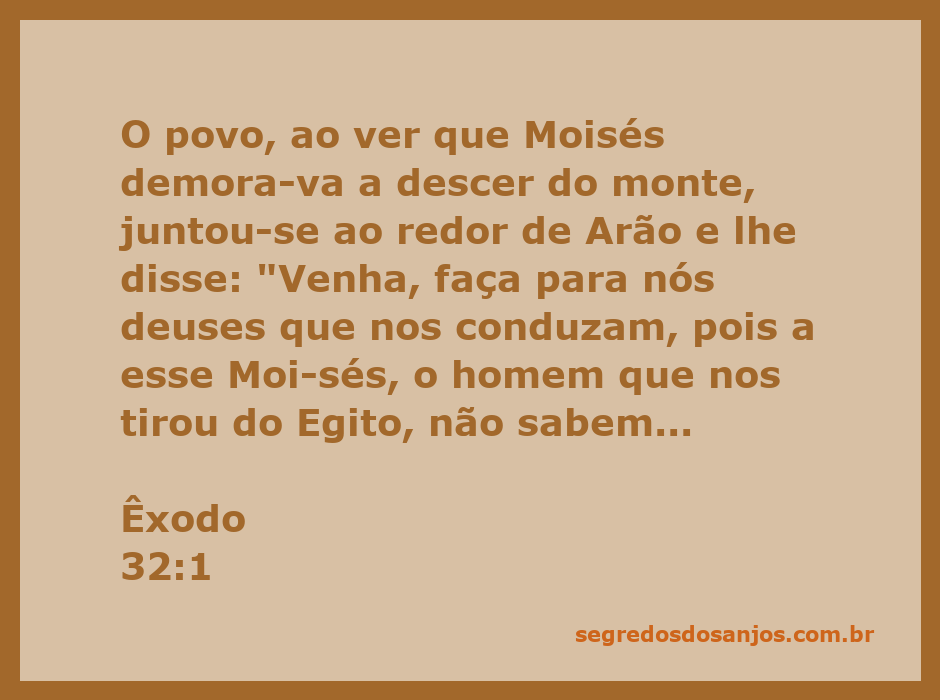 O povo de Israel pressionando Arão para criar ídolos enquanto Moisés está no monte Sinai.