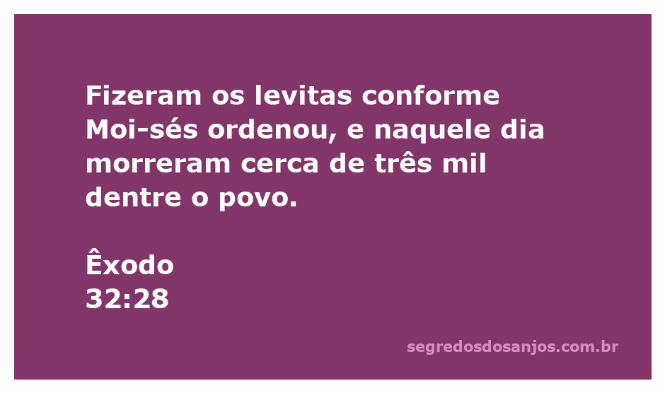 Levitas cumprindo a ordem de Moisés, destacando a morte de três mil pessoas conforme Êxodo 32:28.