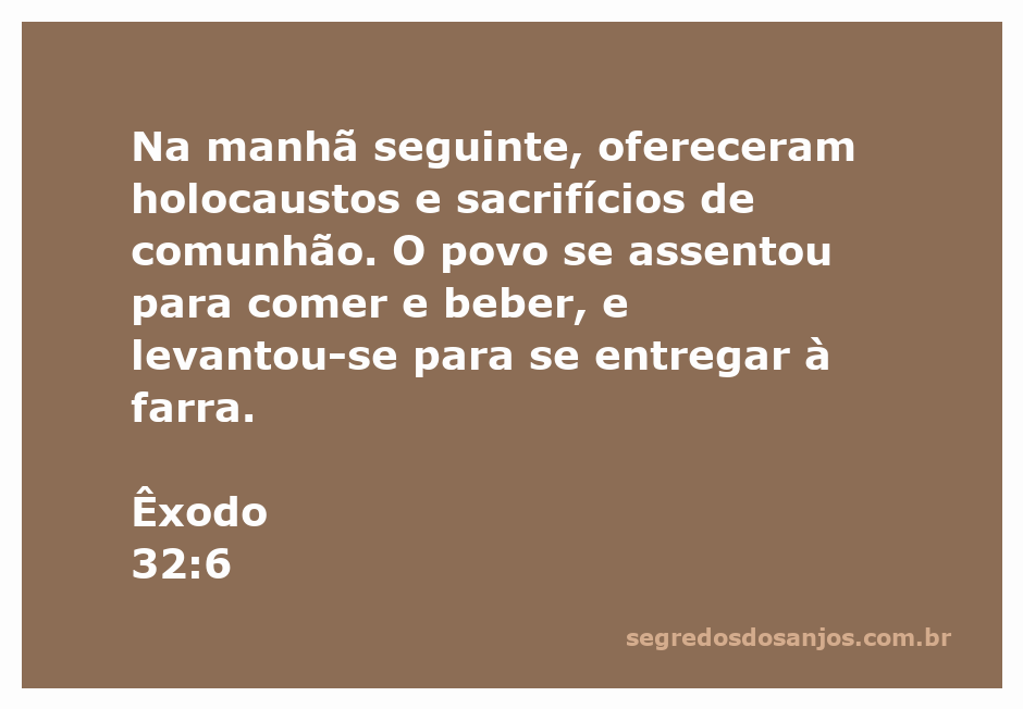 Imagem representativa do povo de Israel fazendo sacrifícios e se entregando à farra, conforme Êxodo 32:6.