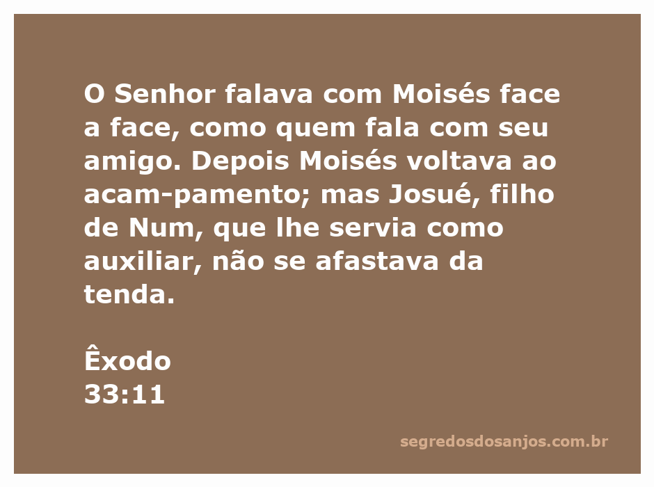 Moisés conversando com Deus face a face, representando a intimidade entre o Senhor e seu profeta.