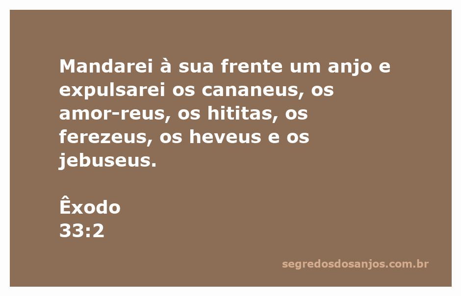 Imagem representativa do versículo Êxodo 33:2, destacando a promessa de Deus de enviar um anjo para guiar o povo e expulsar os inimigos.