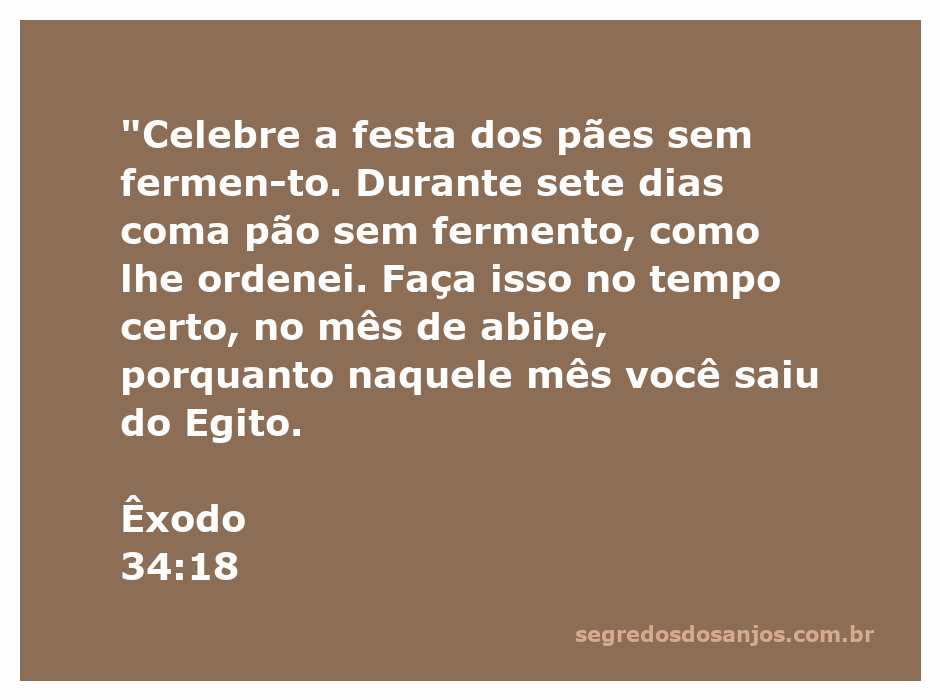 Imagem representativa da celebração da festa dos pães sem fermento, simbolizando a saída do Egito.