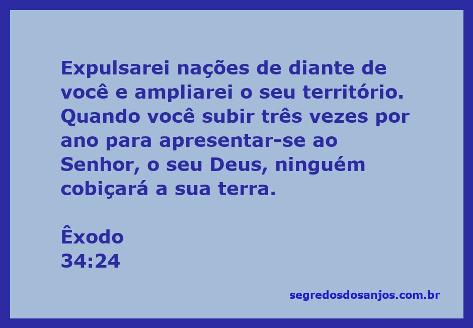 Imagem representativa da promessa de Deus em Êxodo 34:24 sobre a proteção e ampliação do território do povo de Israel.