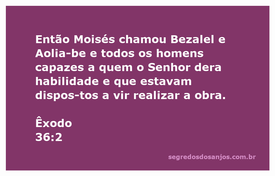 Moisés convocando Bezalel e Aoliabe para a construção do tabernáculo com outros homens habilidosos.
