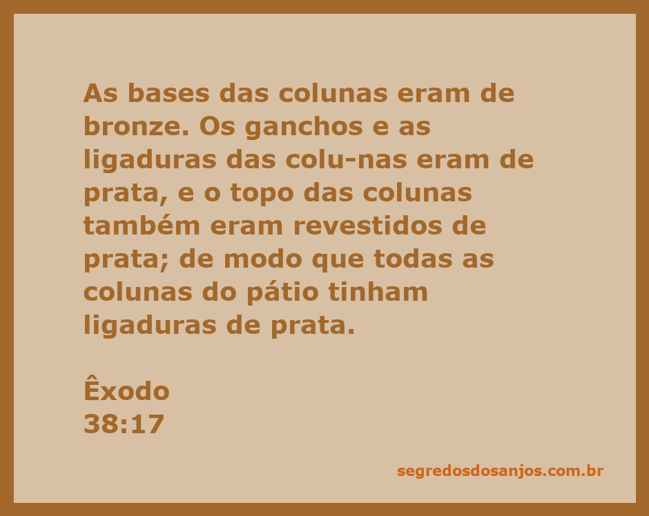 Imagem ilustrativa das colunas do pátio do Tabernáculo, destacando suas bases de bronze e ligaduras de prata.