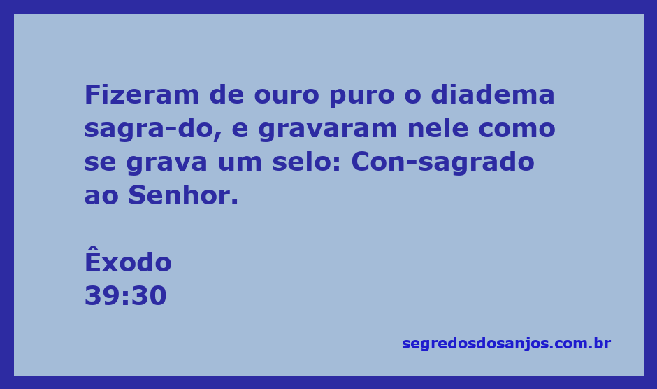 Diadema sagrado de ouro puro com a inscrição 'Consagrado ao Senhor', representando a santidade e a dedicação a Deus.