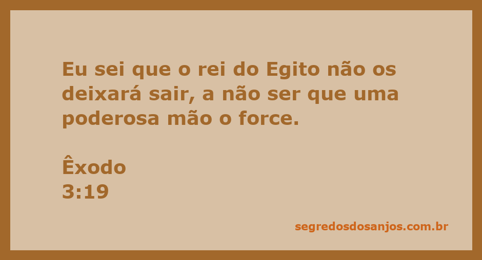 Mão poderosa simbolizando a intervenção divina em Êxodo 3:19