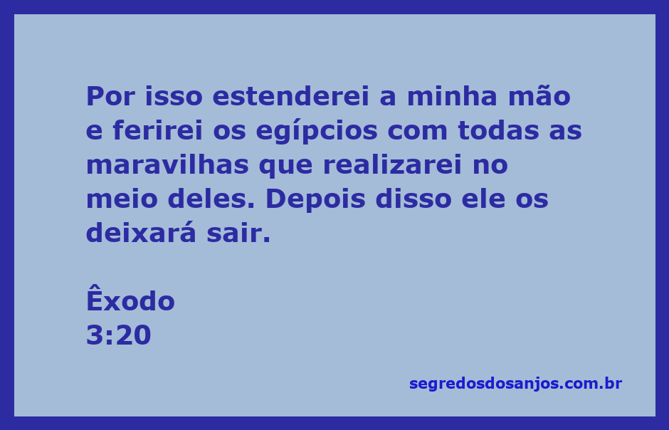 Deus ordena Moisés a libertar os israelitas do Egito com sinais e maravilhas.