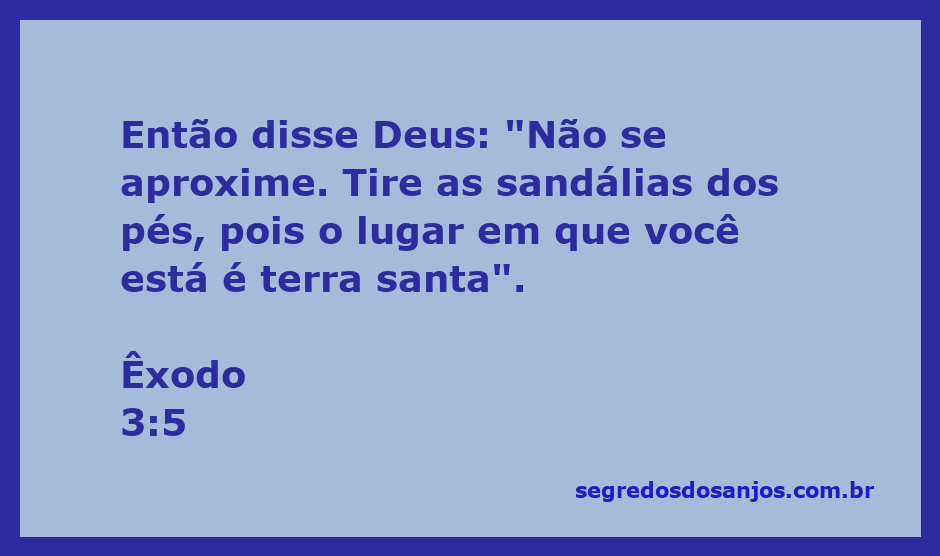 Uma representação artística de Moisés diante da sarça ardente, com Deus instruindo-o a tirar as sandálias.