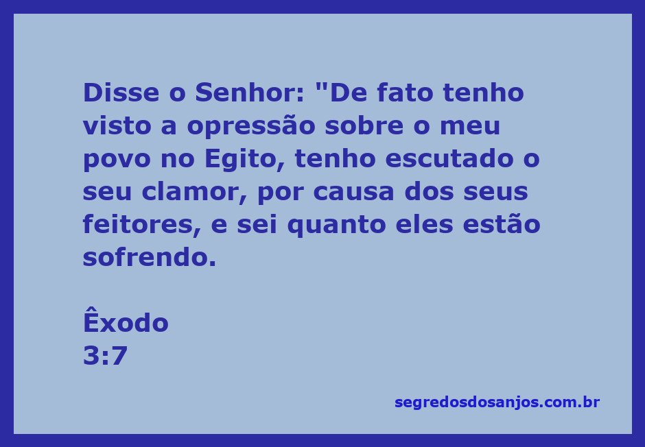 Ilustração que representa Deus ouvindo o clamor do povo hebreu oprimido no Egito, conforme Êxodo 3:7.