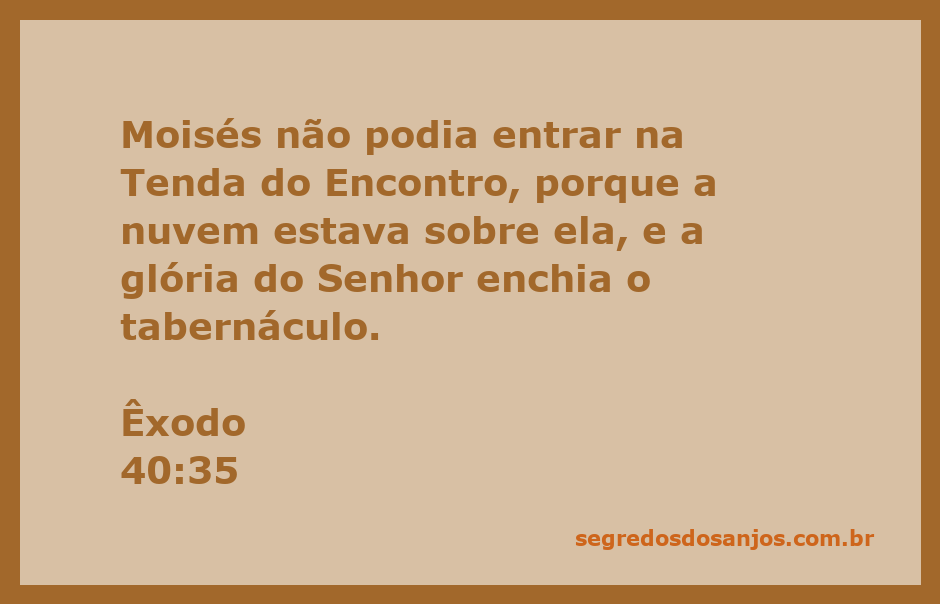 Moisés diante da Tenda do Encontro, enquanto a nuvem da glória do Senhor a cobre