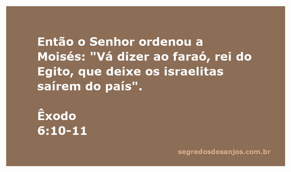 Moisés recebendo ordem de Deus para libertar os israelitas do Egito