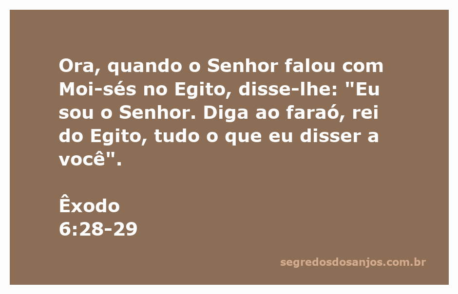 Moisés recebendo instruções do Senhor no Egito sobre como se dirigir ao faraó.