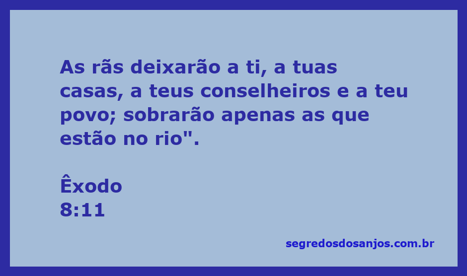 Ilustração da praga das rãs no Egito, representando o versículo Êxodo 8:11.