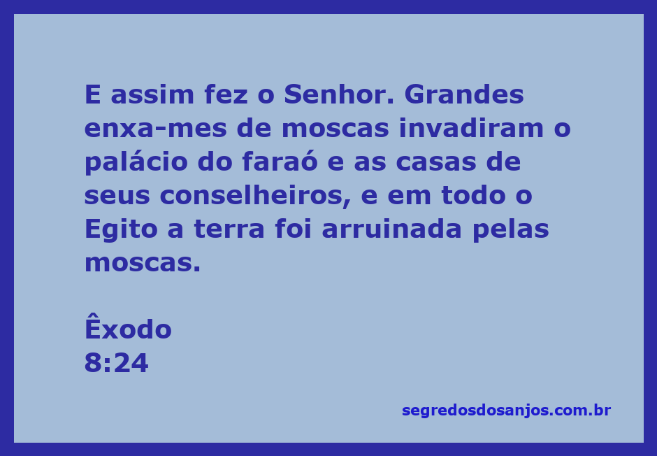 Ilustração de grandes enxames de moscas invadindo o palácio do faraó no Egito, simbolizando um dos dez pragas.
