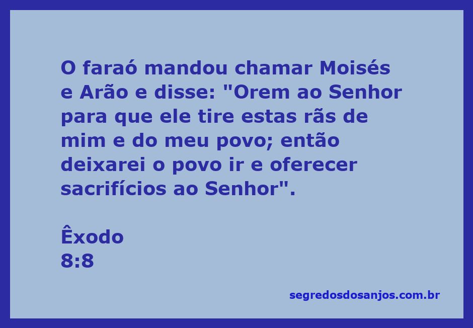 Moisés e Arão diante do faraó, implorando pela libertação das rãs do Egito.