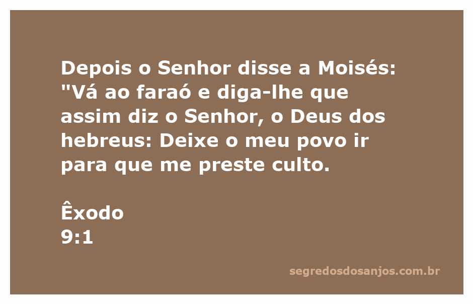 Moisés falando com o faraó sobre a libertação do povo hebreu.
