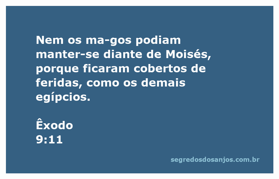Moisés confrontando os magos egípcios, que estão cobertos de feridas.