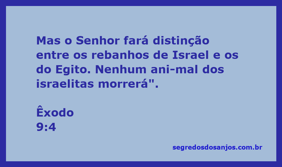 Imagem que ilustra a proteção divina sobre os rebanhos de Israel conforme Êxodo 9:4.