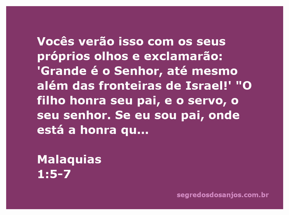 Imagem que representa a passagem de Malaquias 1:5-7, enfatizando a honra ao Senhor e a desonra oferecida pelos sacerdotes.