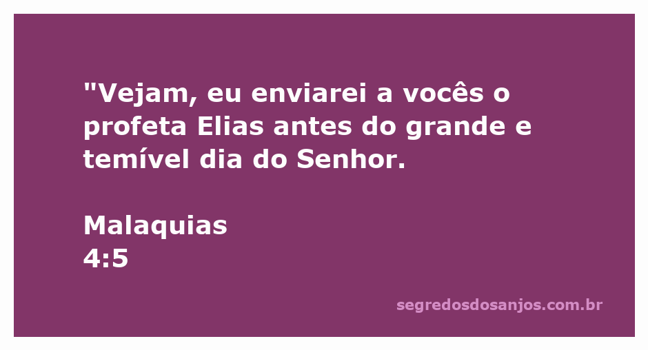 Imagem representativa do profeta Elias, simbolizando a mensagem de Malaquias 4:5 sobre sua vinda antes do dia do Senhor.