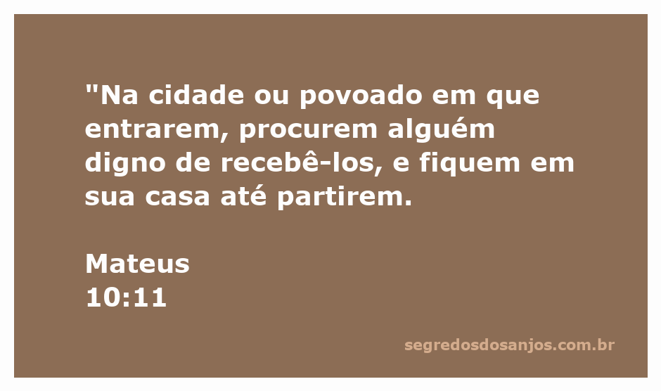 Imagem de discípulos entrando em uma cidade, buscando hospitalidade em uma casa.