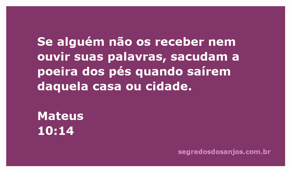 Mateus 10:14 - Bíblia