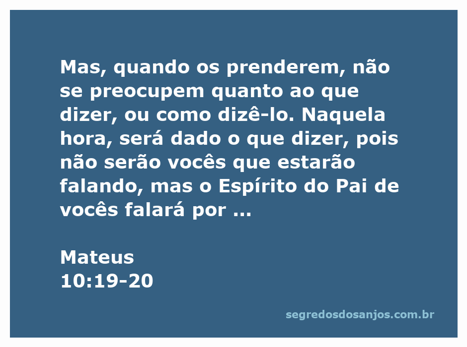 Imagem representativa da passagem de Mateus 10:19-20, onde o Espírito Santo fala através das pessoas em momentos de dificuldade.