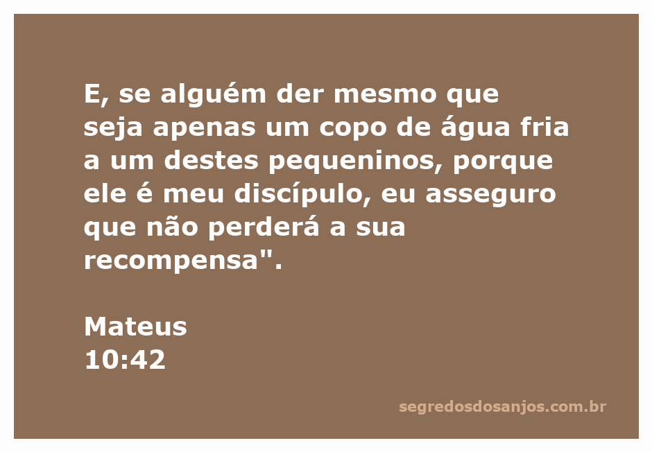 Imagem ilustrativa de um copo de água fria sendo oferecido a uma criança, simbolizando a bondade e generosidade.