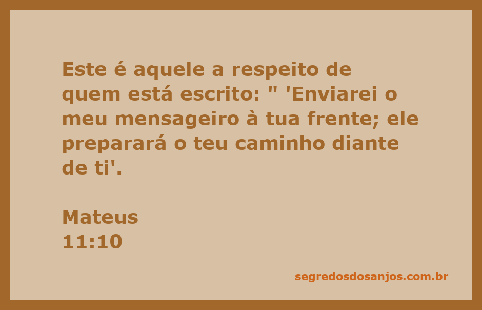 Imagem de um mensageiro preparando o caminho conforme Mateus 11:10.