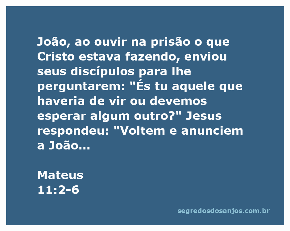 Ilustração de João Batista enviando discípulos a Jesus para perguntar sobre sua identidade, com fundo representando a prisão e a obra de Cristo.