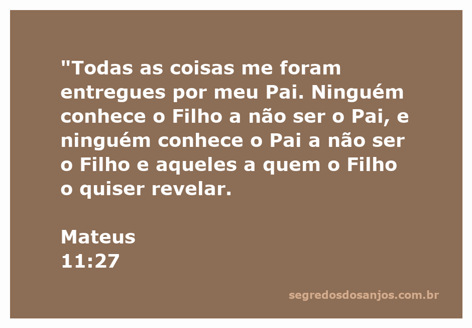 Imagem representativa do versículo Mateus 11:27, destacando a relação entre o Pai e o Filho.