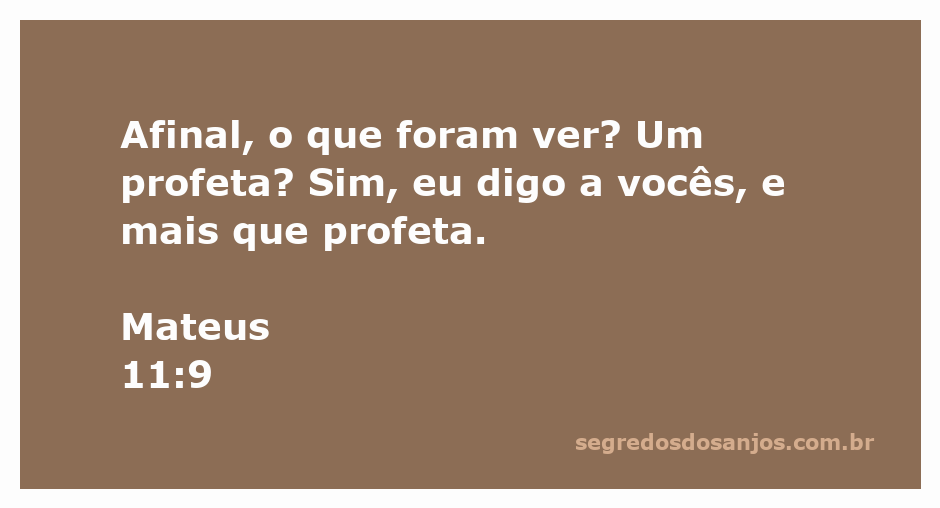 Ilustração de Mateus 11:9, destacando a figura de um profeta e sua importância na mensagem de Cristo.