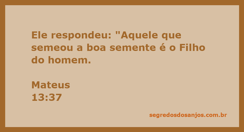 Imagem representando o Filho do homem semeando boa semente em um campo fértil.