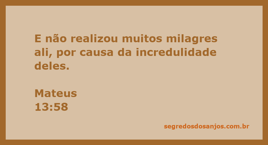 Imagem que ilustra Mateus 13:58, destacando a incredulidade que impediu milagres.